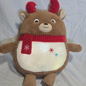 The light up tummy and eyes reindeer ultra soft plush toy festive addition